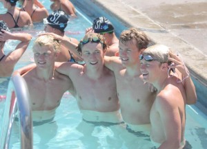 Forbes 4 boys in pool